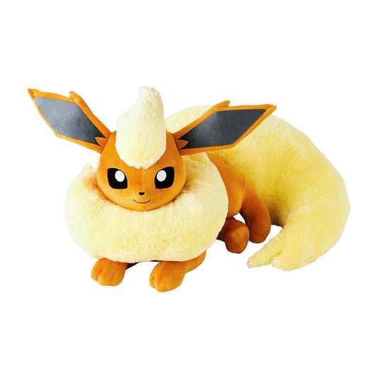Plush toy of a cartoon character with large ears on a white background