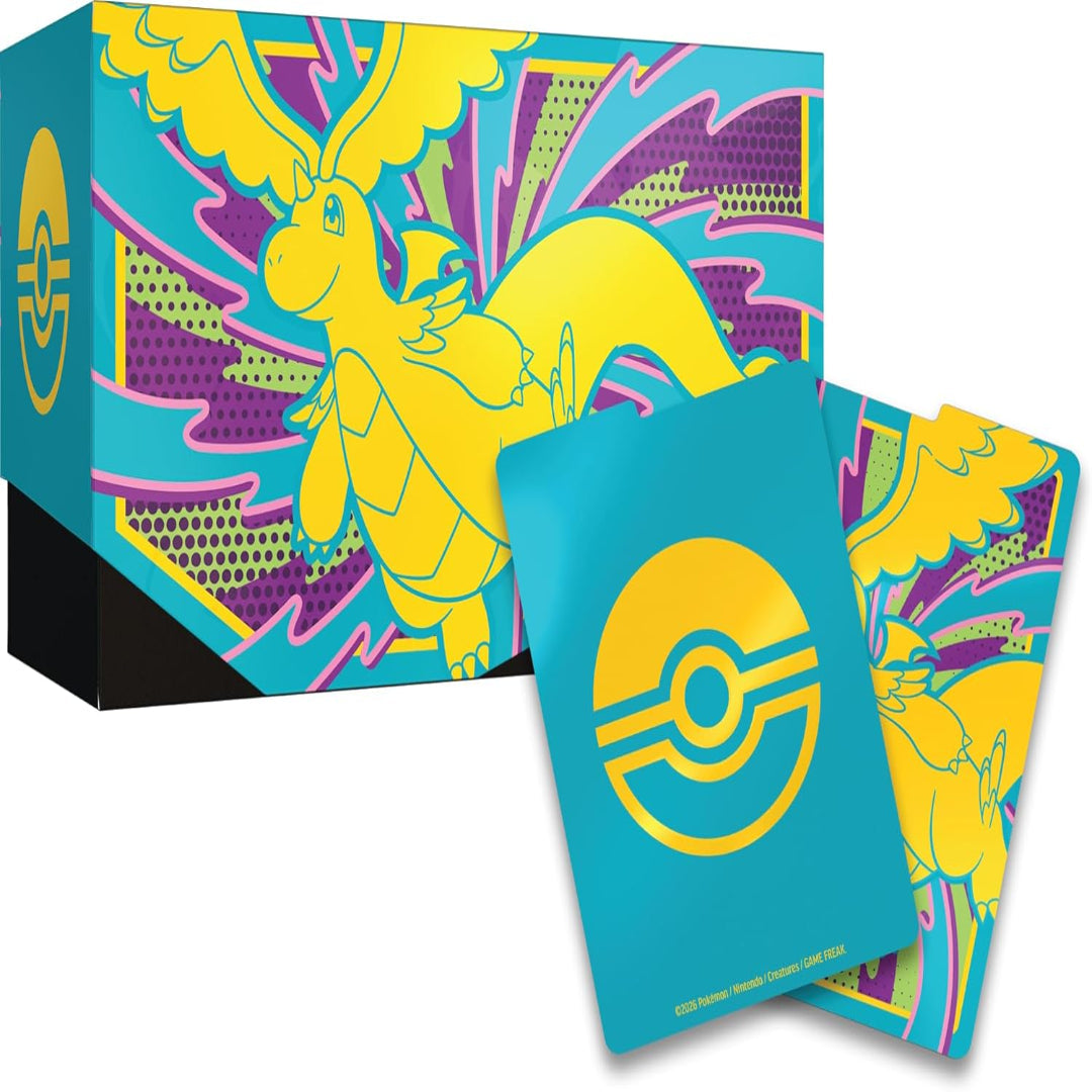 Pokémon-themed product packaging with a prominent logo on a white background