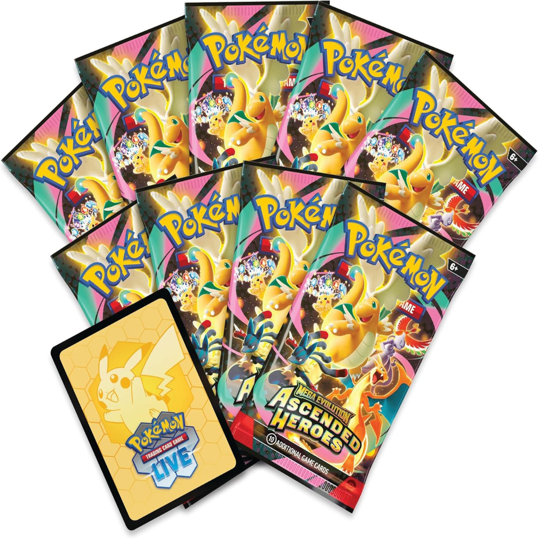 Collection of Pokémon trading card packs on a white background