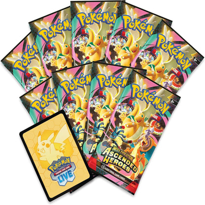Collection of Pokémon trading card packs on a white background