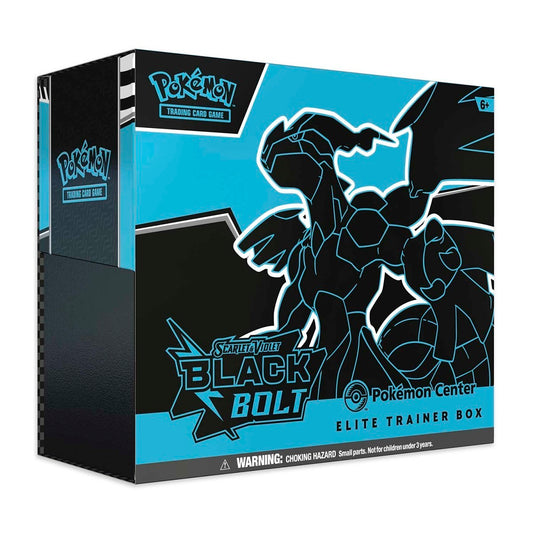 Pokémon Elite Trainer Box with Black Bolt design on a white background