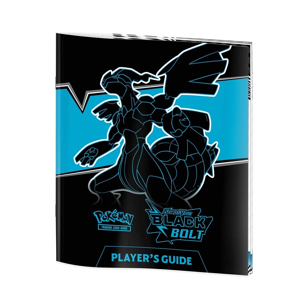 Pokémon Black Bolt Player's Guide with character design on a black and blue background