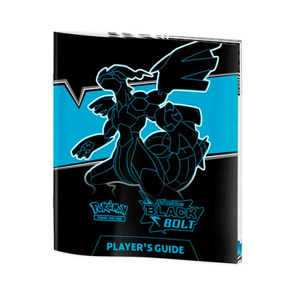 Pokémon Black Bolt Player's Guide with character design on a black and blue background