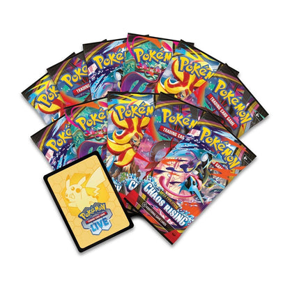 Collection of Pokémon trading card packs on a white background