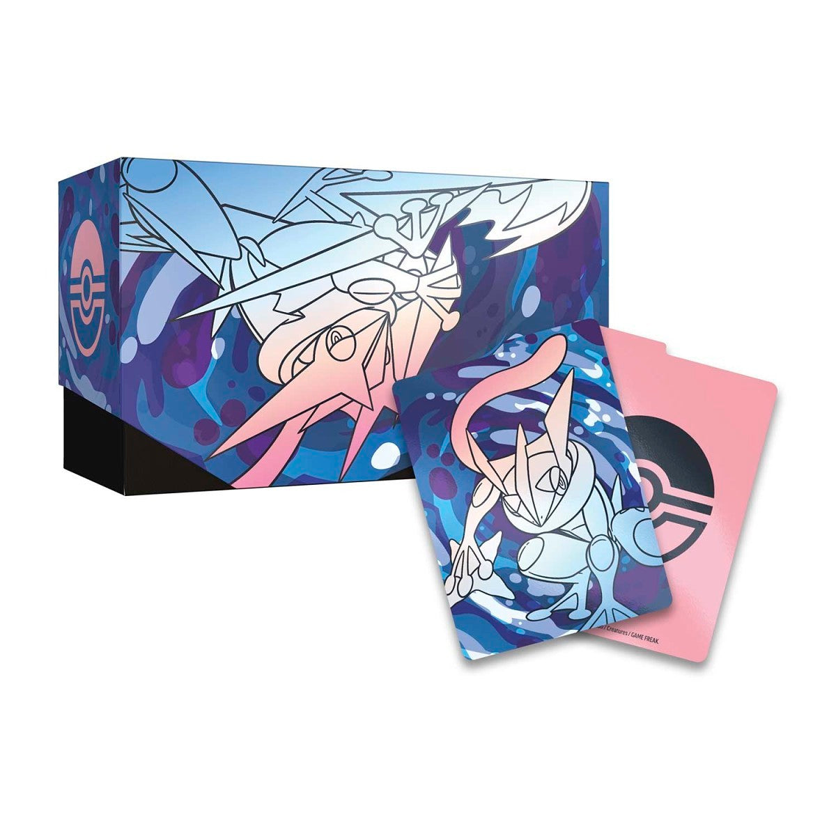 Pokémon trading card game box with character illustrations on a white background