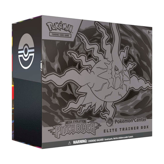 Pokémon Elite Trainer Box packaging with a Pokémon logo on a white background