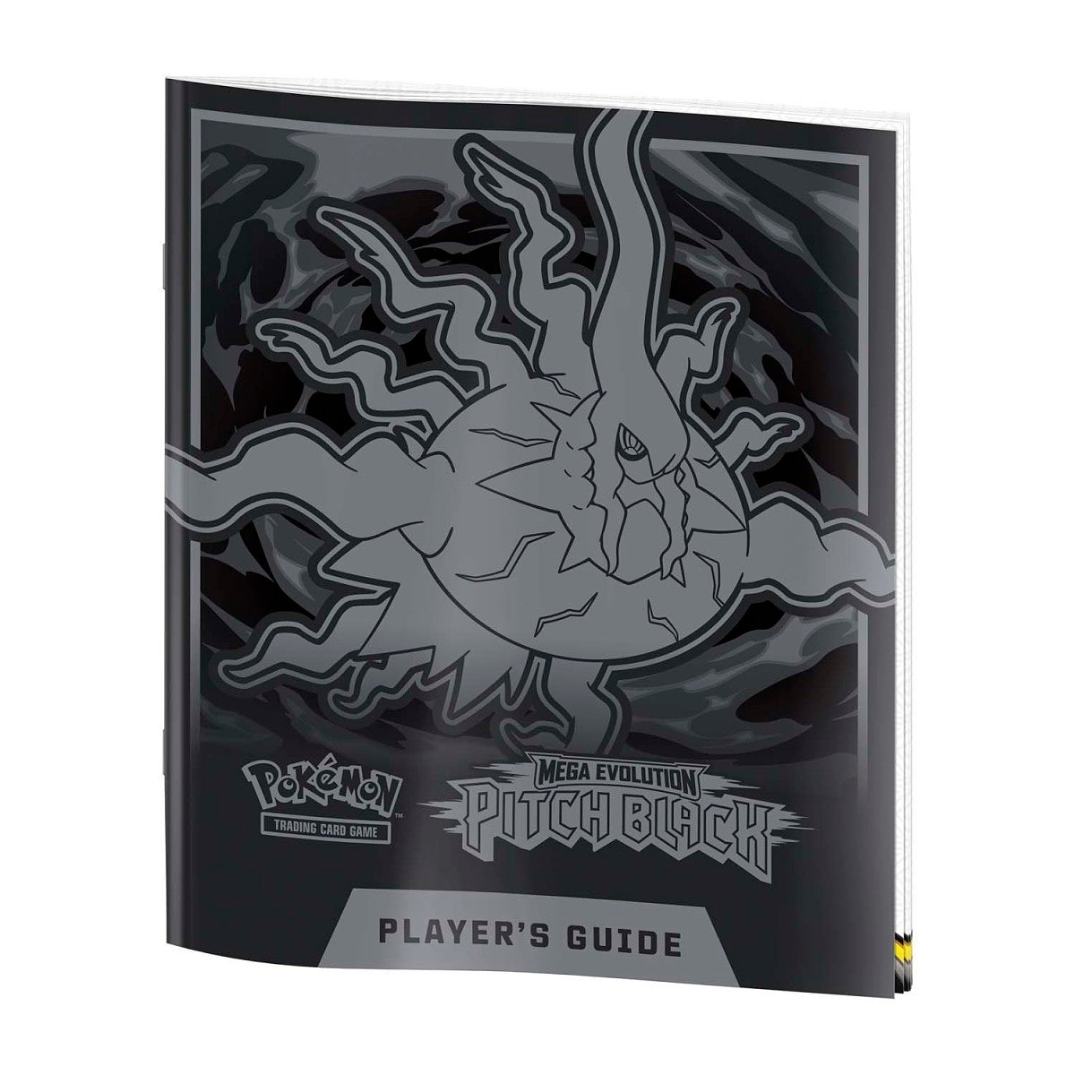Pokémon Mega Evolution Pitch Black Player's Guide with dragon design on black background