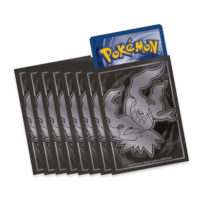 Pokémon trading card packs with a prominent card featuring a ghostly creature design.