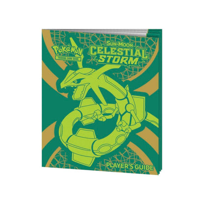 Pokémon Sun & Moon Celestial Storm Player's Guide on a white background