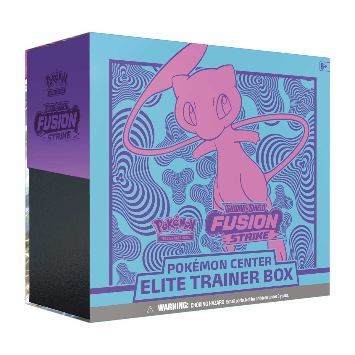 Pokémon Center Elite Trainer Box packaging with a pink character on a blue and purple background