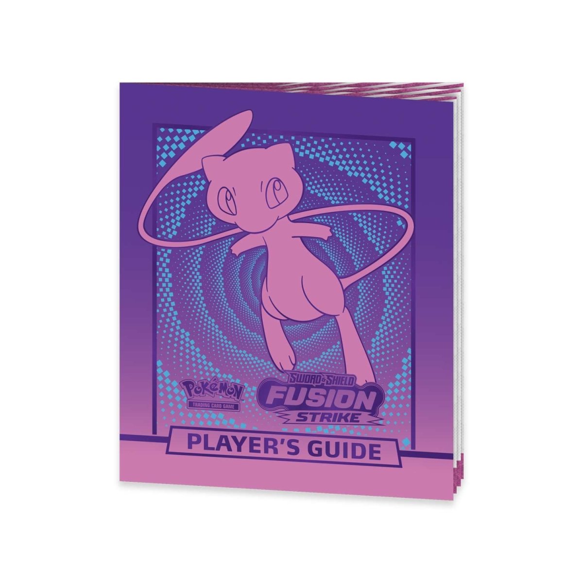 Pokémon Mewtwo-themed player's guidebook on a white background