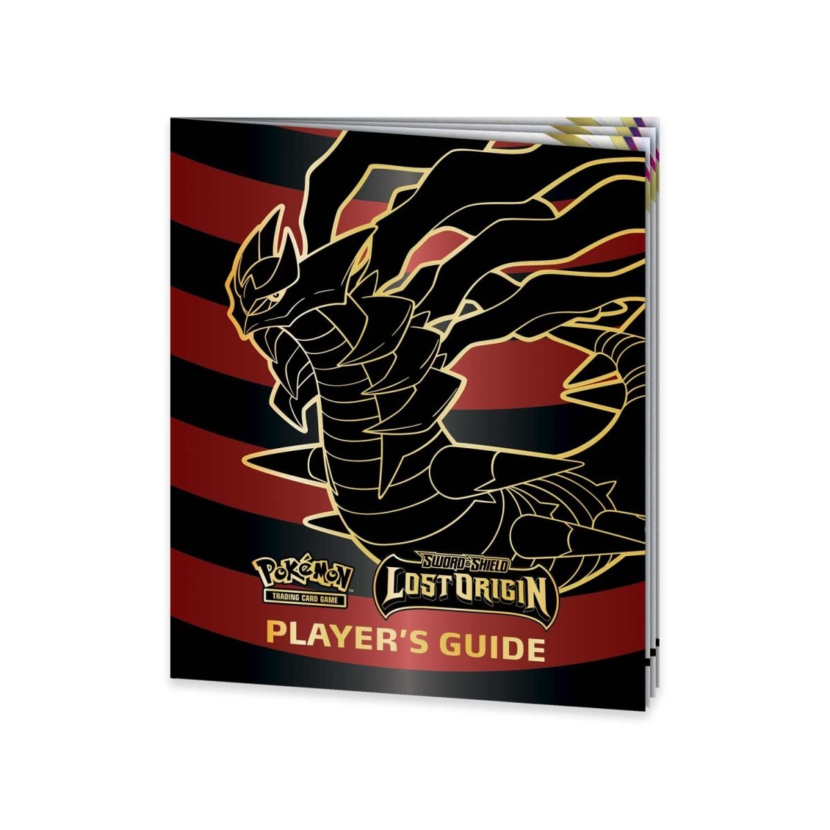 Pokémon Sword & Shield Lost Origin Player's Guide with dragon design on black and red background