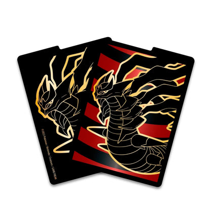 Two playing card sleeves with dragon design on a white background