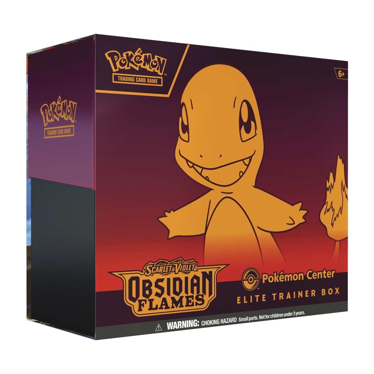 Pokémon trading card game Elite Trainer Box with Charmander illustration on a white background
