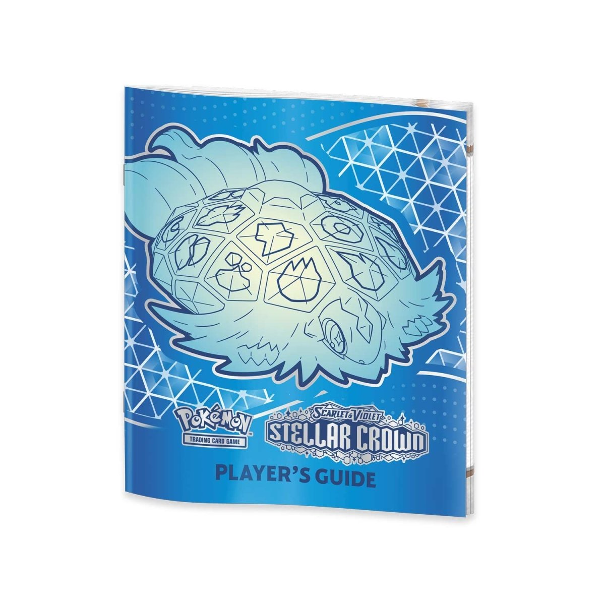 Pokémon Stellar Crown Player's Guide with a blue cover featuring a celestial design.
