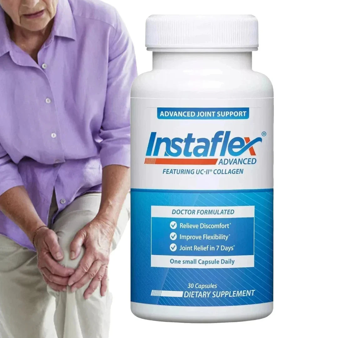 Instaflex Advanced joint support supplement bottle on a white background